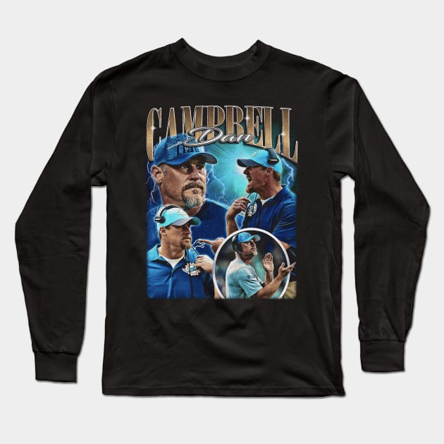 Coach Dan Campbell Long Sleeve T-Shirt by Rage Against Tee Machine